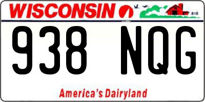 WI license plate 938NQG