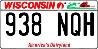 WI license plate 938NQH