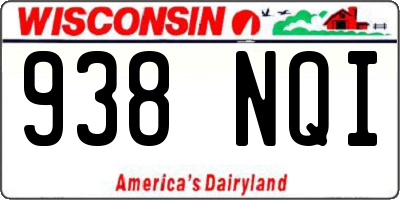 WI license plate 938NQI