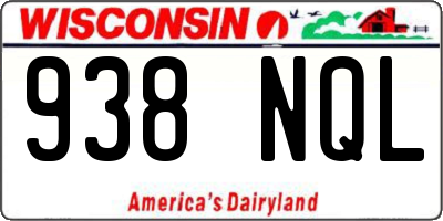 WI license plate 938NQL