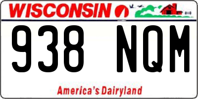 WI license plate 938NQM