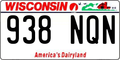 WI license plate 938NQN