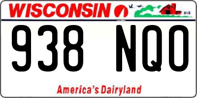 WI license plate 938NQO