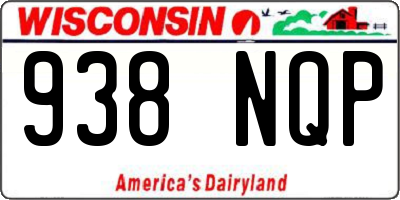 WI license plate 938NQP