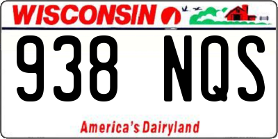 WI license plate 938NQS