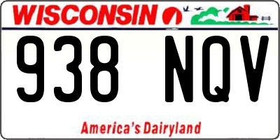 WI license plate 938NQV