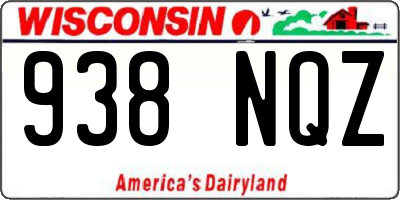 WI license plate 938NQZ