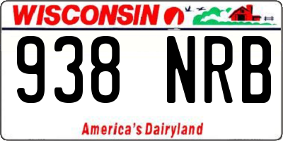 WI license plate 938NRB