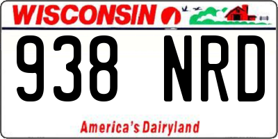WI license plate 938NRD
