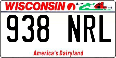 WI license plate 938NRL