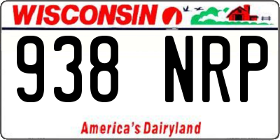 WI license plate 938NRP