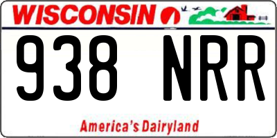 WI license plate 938NRR