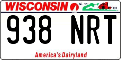 WI license plate 938NRT
