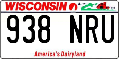 WI license plate 938NRU