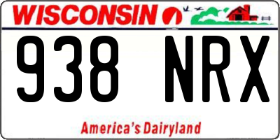 WI license plate 938NRX