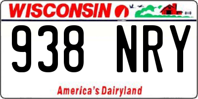WI license plate 938NRY