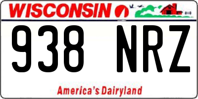 WI license plate 938NRZ