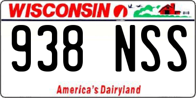 WI license plate 938NSS