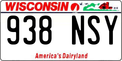 WI license plate 938NSY
