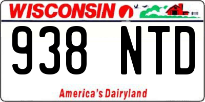 WI license plate 938NTD