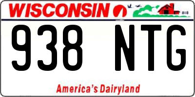 WI license plate 938NTG