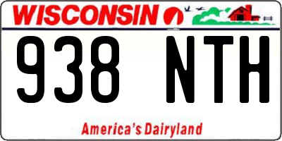 WI license plate 938NTH