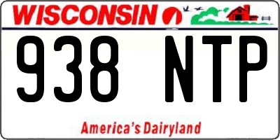 WI license plate 938NTP