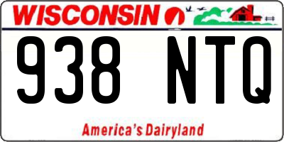 WI license plate 938NTQ