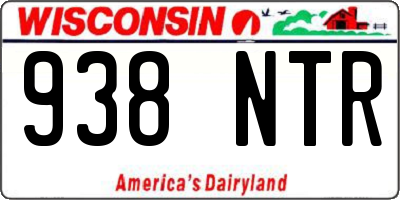 WI license plate 938NTR