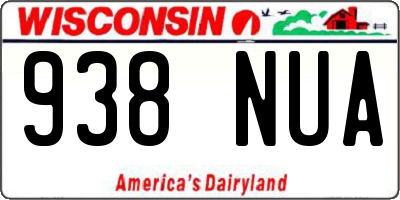 WI license plate 938NUA
