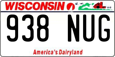 WI license plate 938NUG