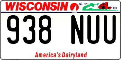 WI license plate 938NUU