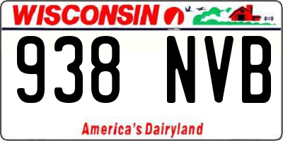 WI license plate 938NVB