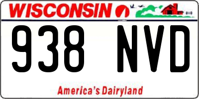WI license plate 938NVD