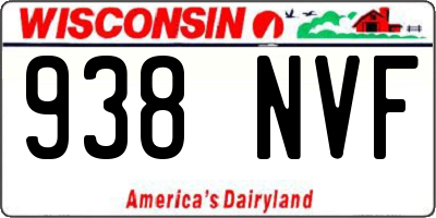 WI license plate 938NVF