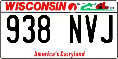WI license plate 938NVJ