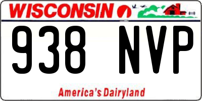 WI license plate 938NVP