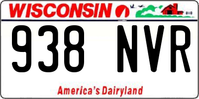 WI license plate 938NVR