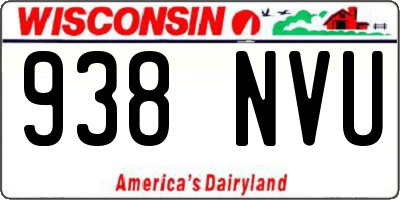 WI license plate 938NVU