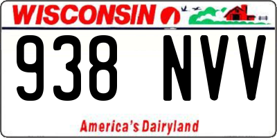 WI license plate 938NVV