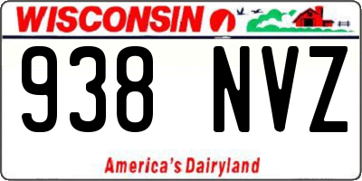WI license plate 938NVZ
