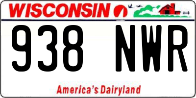 WI license plate 938NWR