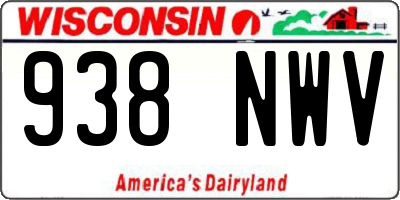 WI license plate 938NWV