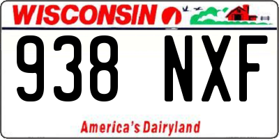 WI license plate 938NXF