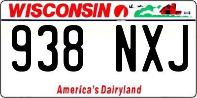WI license plate 938NXJ