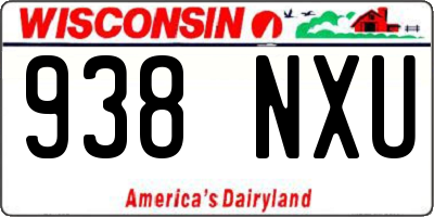 WI license plate 938NXU
