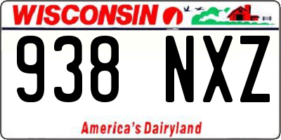WI license plate 938NXZ
