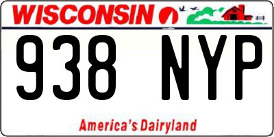 WI license plate 938NYP