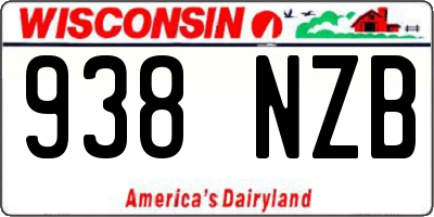 WI license plate 938NZB