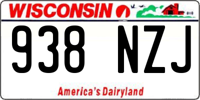 WI license plate 938NZJ